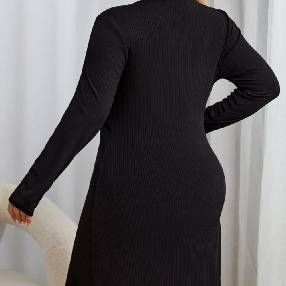 Plus Size Drawstring Dress - Picture 2 of 4